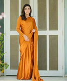 Brownish Orange Silk Saree