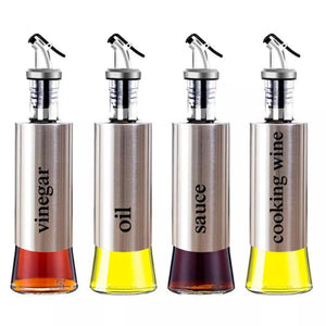 500ml High-Quality Stainless-Steel Covered Smart Glass Oil Bottle