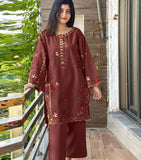 Exquisite Cutwork Embroidery 2-Piece Ensemble