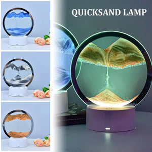 3D Moving Sand Art & Color Changing Lamp