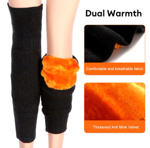 Warm Wool Knee Pads, Cashmere Wool Knee Brace Pads, Elastic Knees Sleeves Support Protector