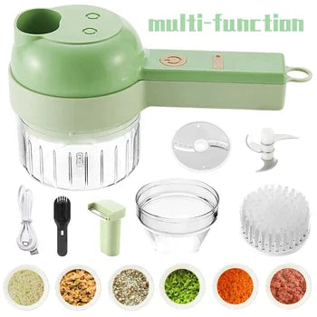 4 in 1 Handheld Electric Vegetable Slicer Set Kitchen Multifunctional