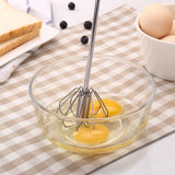 New Manual Egg Beaters Stainless Steel Semi Automatic Rotary Kitchen Accessories Tools