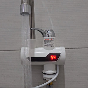 Electric Instant Water Heating Tap with LED Temperature Display Hot Water Faucet