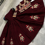 2PC Heavy Embroidered Ensemble dress Set v3