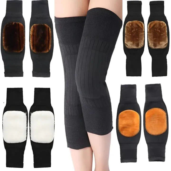 Warm Wool Knee Pads, Cashmere Wool Knee Brace Pads, Elastic Knees Sleeves Support Protector