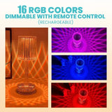 Diamond Table Lamp Crystal Touch Control Color Changing Light Romantic Bar Atmosphere Lamp Acrylic Usb Rechargeable Night Light Rgb 16 Colours