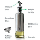 500ml High-Quality Stainless-Steel Covered Smart Glass Oil Bottle