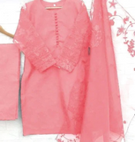 Organza Elegance: 3-Piece Suit Set